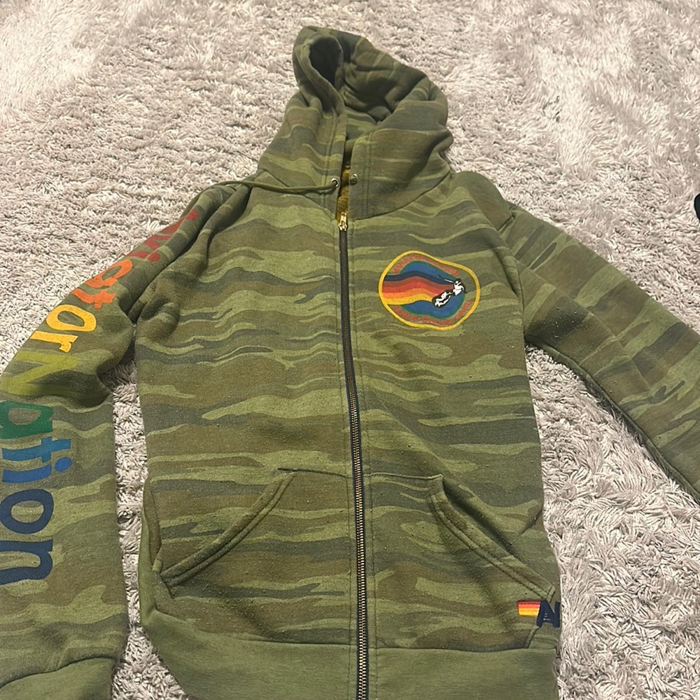 Aviator nation camo zip up